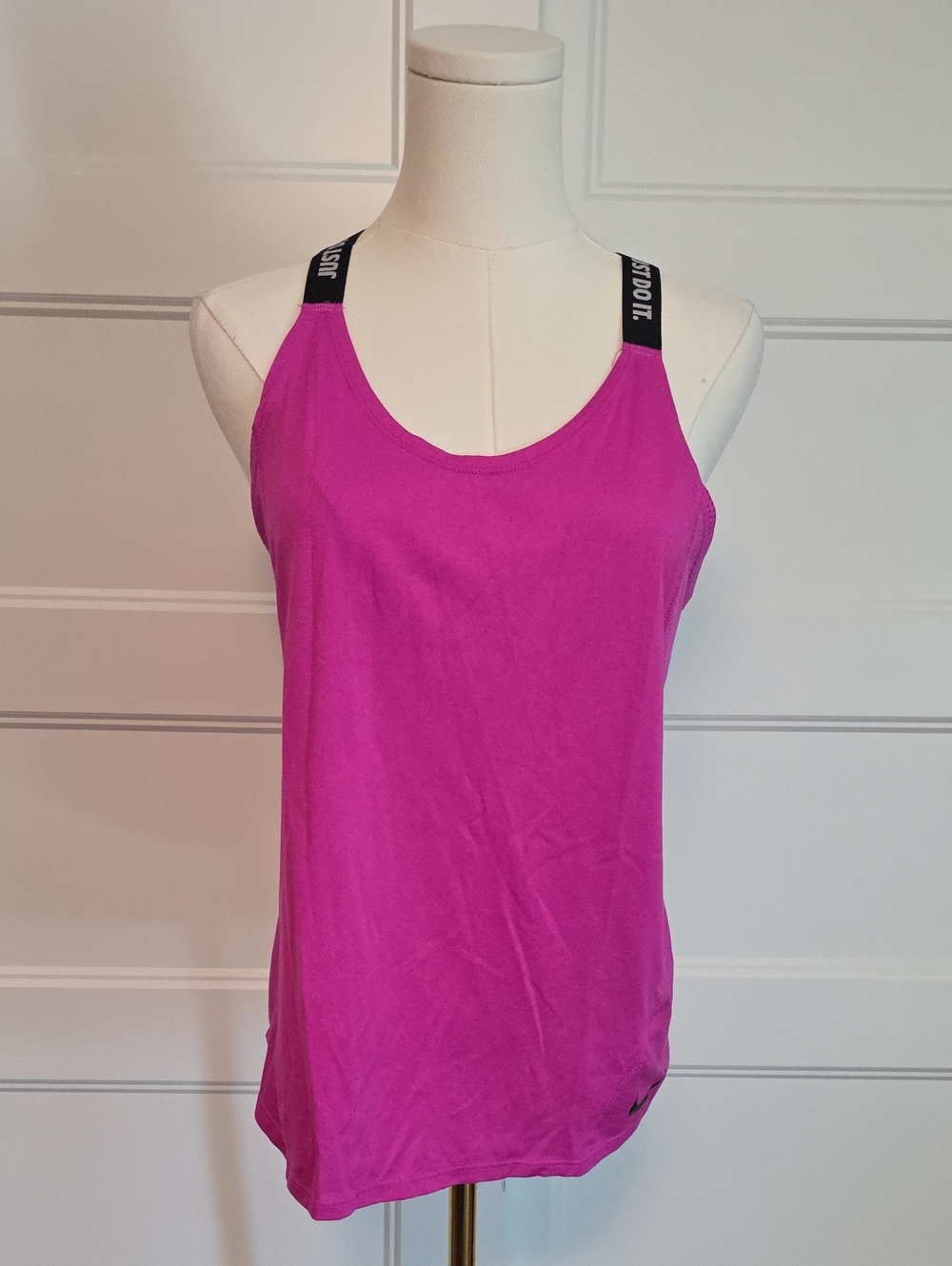 Nike Bright Magenta Racerback Tank with Branded Black Straps